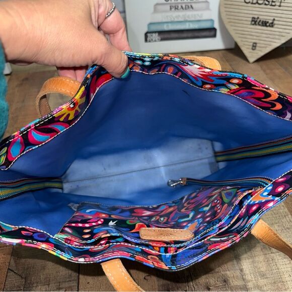 Consuela Austin Sophie Blue Floral large Tote Bag - Picture 5 of 16